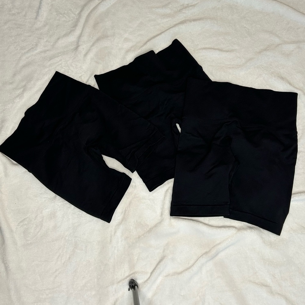 Black Biker Shorts Set